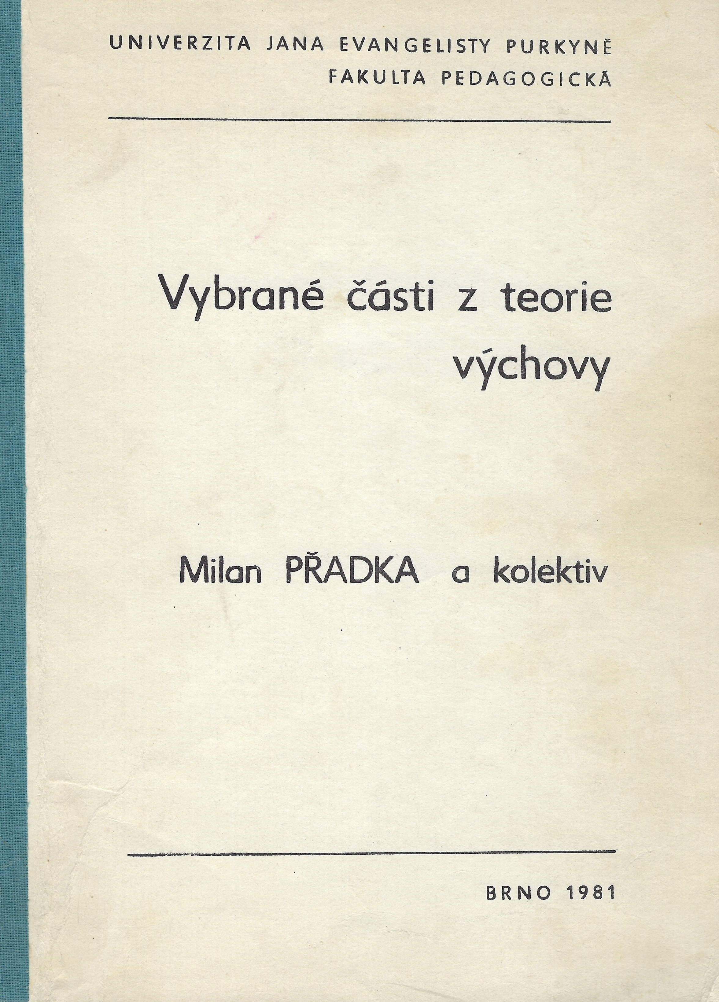 Vybrané části z teorie výchovy