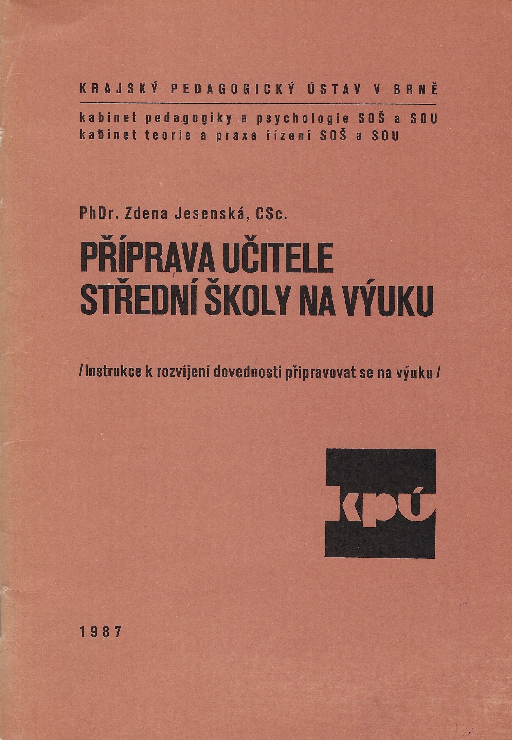 Příprava učitele střední školy na výuku