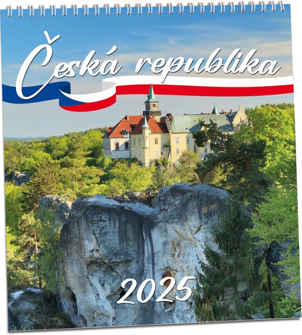 Kalendář 2025-Česká republika - nástěnný měsíční