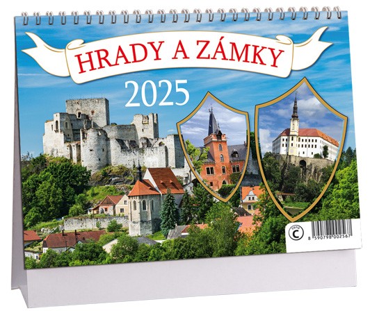 Kalendář 2025-Hrady a zámky - stolní týdenní