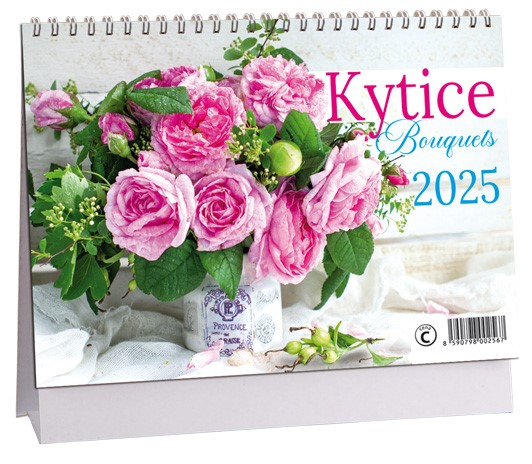 Kalendář 2025-Kytice - stolní týdenní