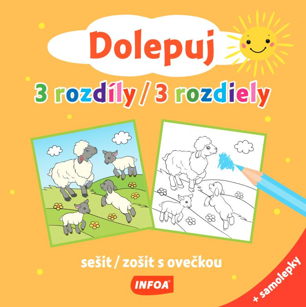 Dolepuj 3 rozdíly-sešit s ovečkou