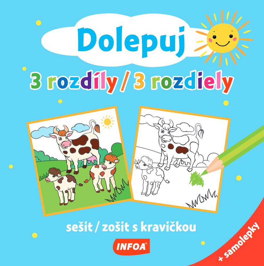 Dolepuj 3 rozdíly-sešit s kravičkou